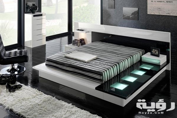 تصميم غرفة نوم مودرن مخططة