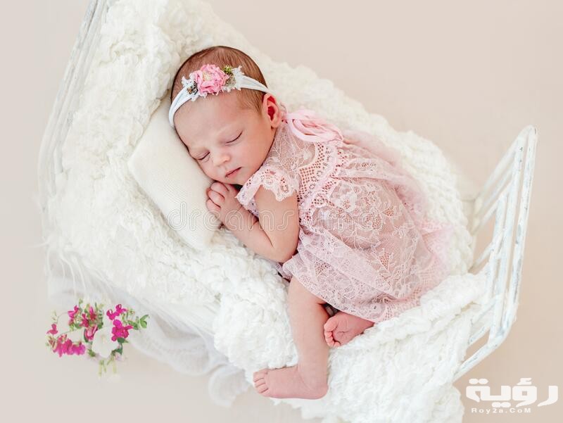 sleeping newborn baby girl pink dress small crib sleeping newborn baby girl 194799019