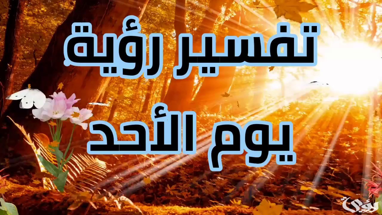 تفسير رؤية يوم الأحد