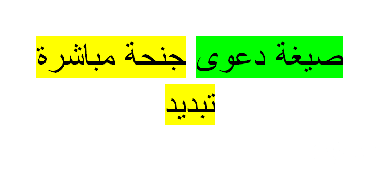 نموذج جنحة مباشرة