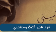 الرد على كلمة وحشتيني