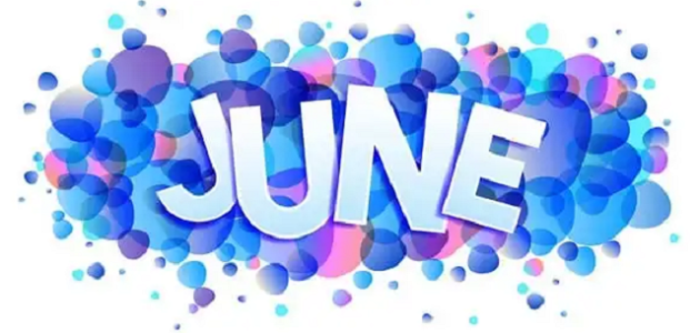 شهر يونيو أي شهر بالأرقام June الترتيب الكام