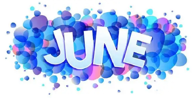 شهر يونيو أي شهر بالأرقام June الترتيب الكام