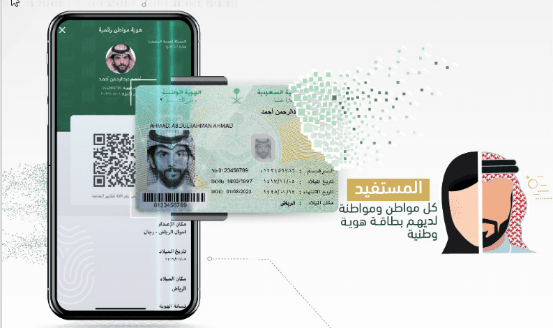 تفعيل الهوية الوطنية وتجديدها عبر أبشر