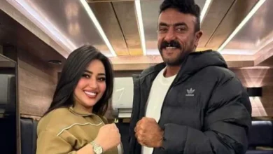 أحمد العوضي ينشر صورة مميزة مع رحمة محسن من كواليس فيلم 'علي كلاي'