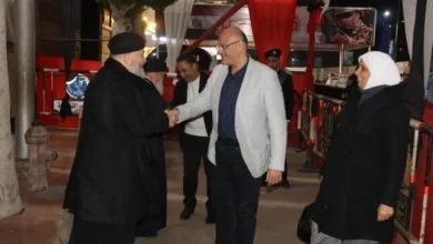محافظ القليوبية يزور كنائس بنها ويقدم التهاني للمسيحيين بمناسبة رأس السنة الميلادية