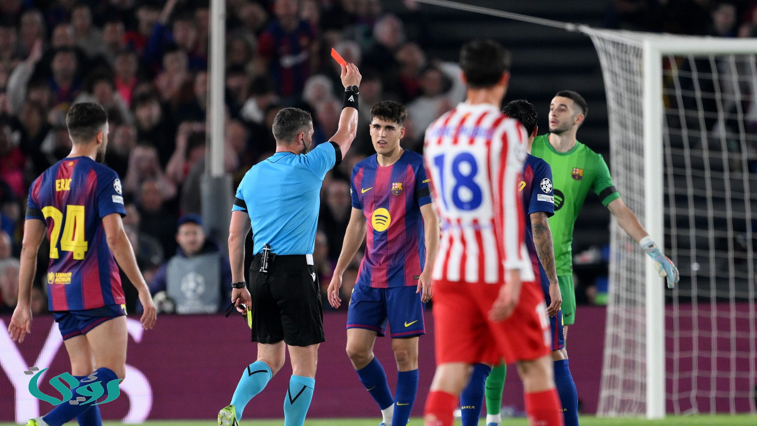 خبير تحكيمي يحلل طرد كوبارسي في مواجهة أتلتيكو مدريد