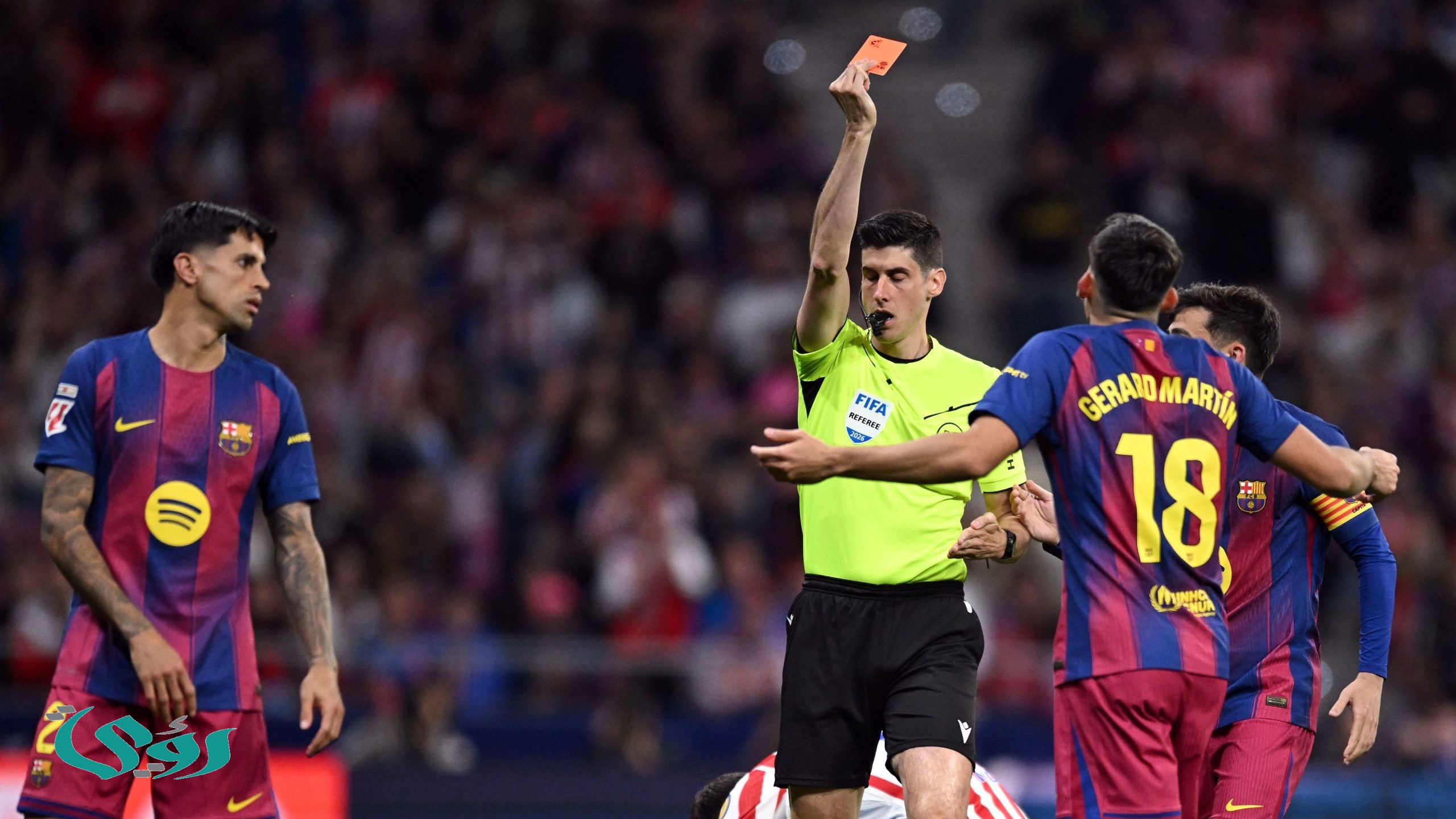 رأي تحكيمي.. هل استحق نجم برشلونة الطرد أمام أتلتيكو مدريد؟