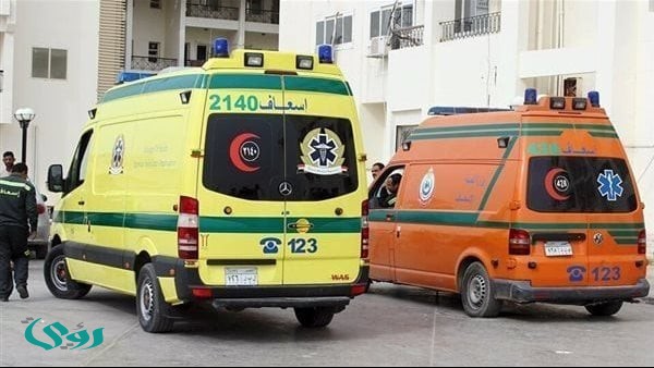 رفع آثار حادث تصادم بين سيارتين بطريق أبو زعبل - شبين القناطر بمحافظة القليوبية